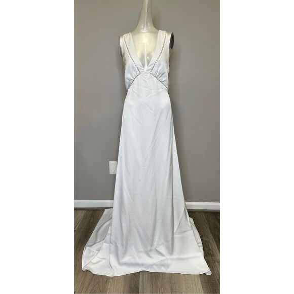 NWT Sachin & Babi Astor pearl-embellished gown Size 4 $1100 - Picture 4 of 13